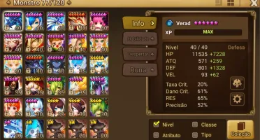 Summoners War CONTA EARLY Rica, Verad, Bellenus e Seara
