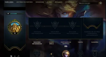 Conta Unranked, Skins, Ícones.