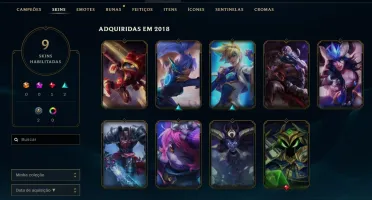 Conta Unranked, Skins, Ícones.