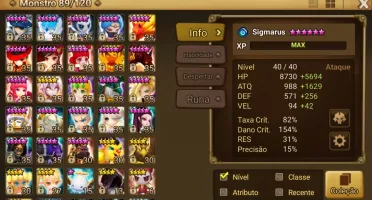 Conta Summoners War 7 nat 5*