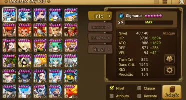 Conta Summoners War 7 nat 5*