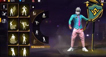 Conta FF Muito Gemada, Camisas de Mestre, 18 passes Nivel 66