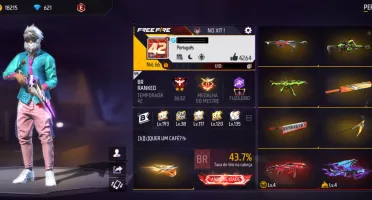 Conta FF Muito Gemada, Camisas de Mestre, 18 passes Nivel 66