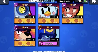 Conta brawl stars 44 brawlers quase tudo full