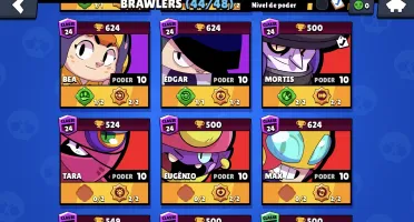 Conta brawl stars 44 brawlers quase tudo full