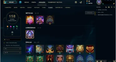 Conta Diamante MMR alto 72 skins, level 221, todos os champs