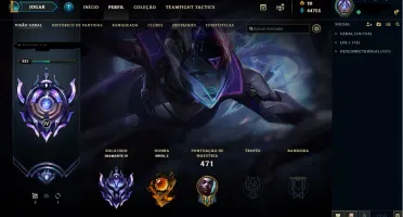 Conta Diamante MMR alto 72 skins, level 221, todos os champs