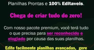 Pack +15.000 Planilhas Prontas Editáveis + Curso Bônus