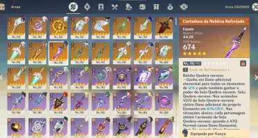 Conta AR 60 - Endgame 16 char 5* + armas evento