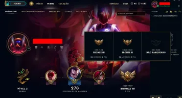 CONTA LOL 54 CHAMPS E 13 SKINS