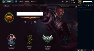 Conta Prata 3 SOLO/ FLEX C/ BORDA GOLD + 90 CHAMP + 27 SKINS