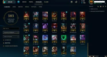 Conta Prata 3 SOLO/ FLEX C/ BORDA GOLD + 90 CHAMP + 27 SKINS