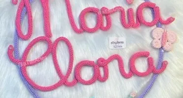 Guirlanda Jardim Personalizada em Tricotin