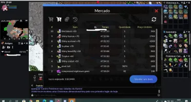 Char lvl 456 Aventureiro 100, Night 41 MUNDO FIRE SHINYCHARM