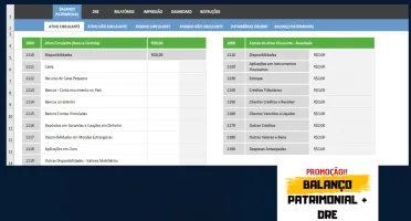 Planilha Balanço Patrimonial + DRE
