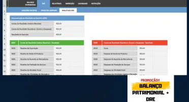 Planilha Balanço Patrimonial + DRE