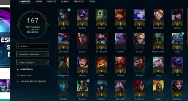Conta League of Legends lv 55