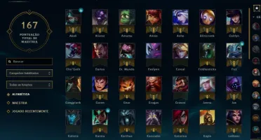 Conta League of Legends lv 55