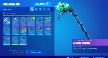 Conta Fortnite com john wick picareta minty e outras skins