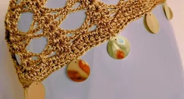 Touca Headpiece em Crochê