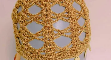 Touca Headpiece em Crochê