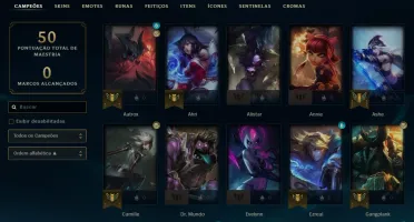 CONTA UNRANKED PLAT S9 26 CAMPEÕES R$120