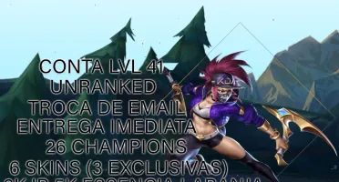 CONTA UNRANKED PLAT S9 26 CAMPEÕES R$120