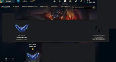 Conta LoL Diamante III 26K EA skins e skin shards