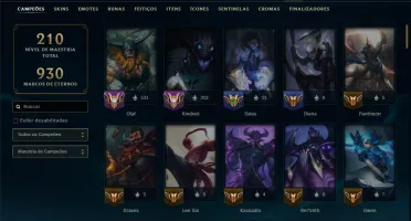 Esmeralda 2 com 100 Champs e 54 Skins +3 Prestigios