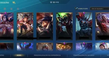 Conta wild rift e lol com 54 skins no wild rift e lol 4 KDA