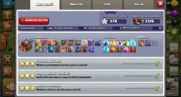 Clas of clans 3 vilas top cv 10 cv 11 e outra cv10