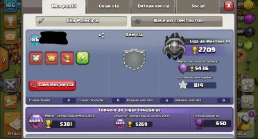 Conta Clash of Clans CV12 Quase Full Com Várias Decorações