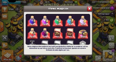 Conta Clash of Clans CV12 Quase Full Com Várias Decorações