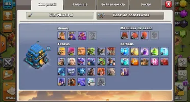Conta Clash of Clans CV12 Quase Full Com Várias Decorações