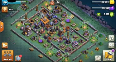 Conta Clash of Clans CV12 Quase Full Com Várias Decorações