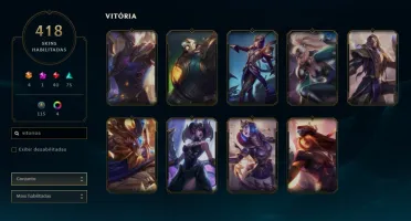 Conta League of Legends + Riven Camp 2012 + 417 skins .