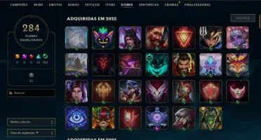 Conta league of legends 225 SKINS LVL 222