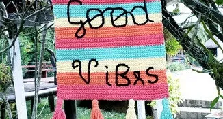 Banner / Enfeite de Parede em Crochê