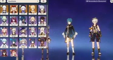 AR 51 Ayaka / Klee + Atlas / Qiqi e Pity Alto