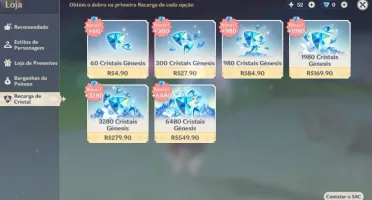 AR 51 Ayaka / Klee + Atlas / Qiqi e Pity Alto