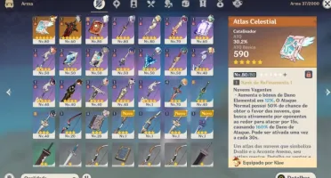 AR 51 Ayaka / Klee + Atlas / Qiqi e Pity Alto
