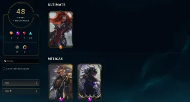 CONTA LOL D4 S10 48 SKINS