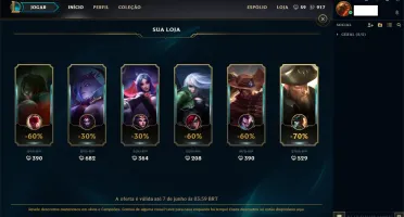 CONTA LOL - 55 CAMPEÕES - 27 SKINS
