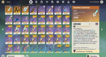 AR42-Ayaka + Espada Aspera + Espinha Celestial + Banner Arma
