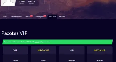 Conta do Megamu Personagem Slayer 95 RR+MC+MP+VIP