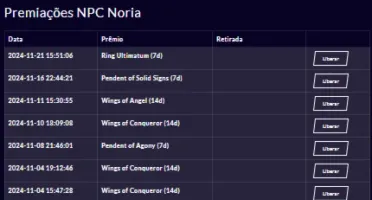 Conta do Megamu Personagem Slayer 95 RR+MC+MP+VIP