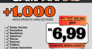 Pack Campanhas +1.000 Artes Prontas | 100% Editáveis