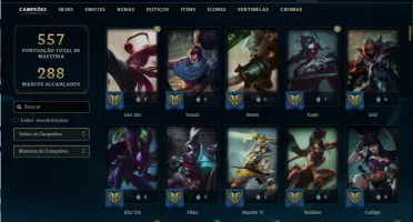 CONTA LOL ANTIGA! 160 SKIN E 10 CHROMAS!!