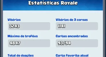 CLASH ROYALE LV 13 7 CARTAS MAX CHANGE NAME POSSÍVEL
