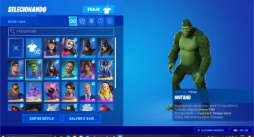 Conta Fortnite top skins, Salve o Mundo e cód. Quadrinhos